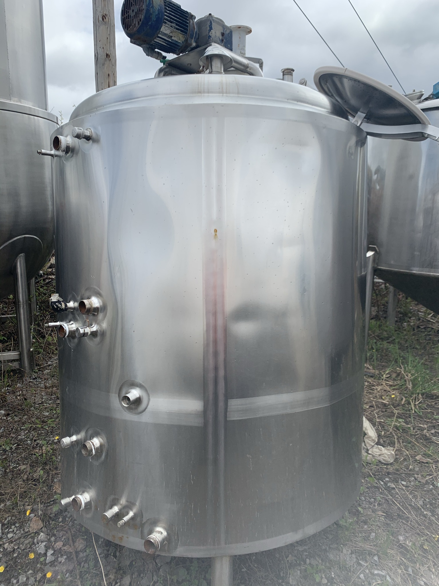 Cuve de procédé type pasteurisateur à batch 1500-1800 litres